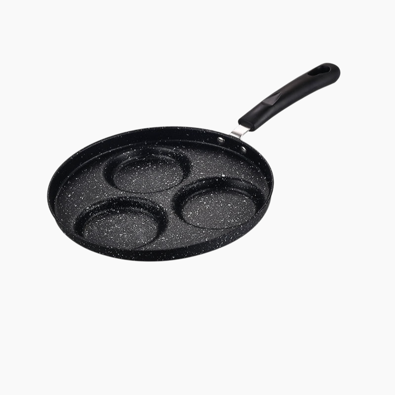 キッチン家庭用パン卵団子パンストライプハート型ノンスティックオムレツパンフラットボトムノンスティックパンウェア