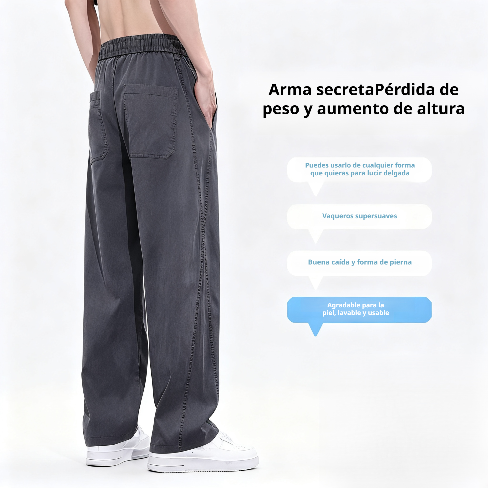 Pantalones vaqueros de hombre de verano de Tencel, modelo ligero