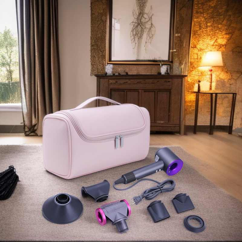 Grande trousse de rangement en PU imperméable pour sèche-cheveux et stylers Dyson