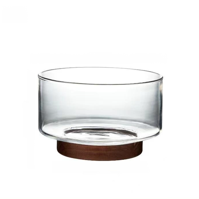 Minimalistischer Obstteller aus Glas