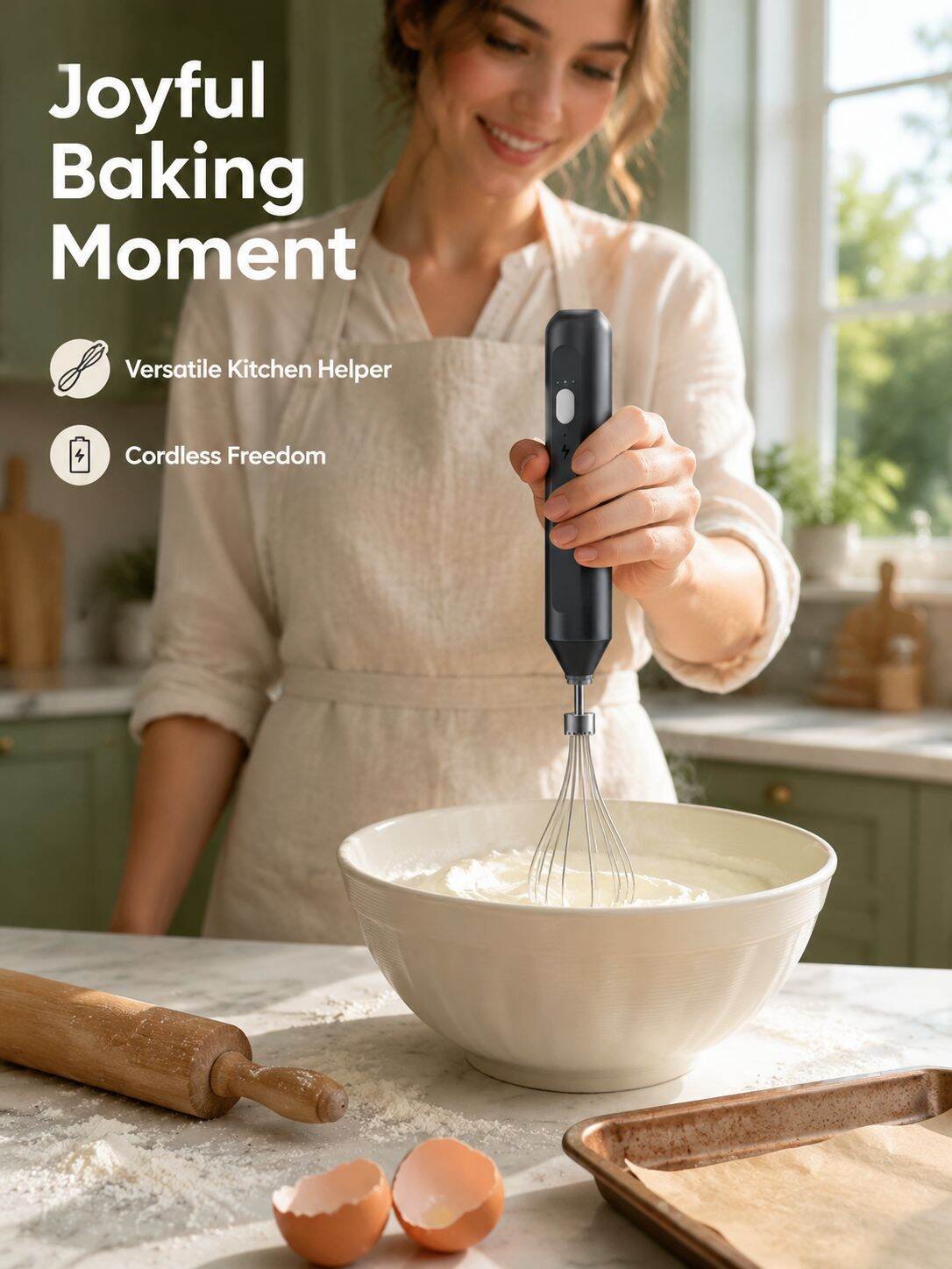 Wireless Electric Egg Beater High-Power Household Multi-Function Mixer
