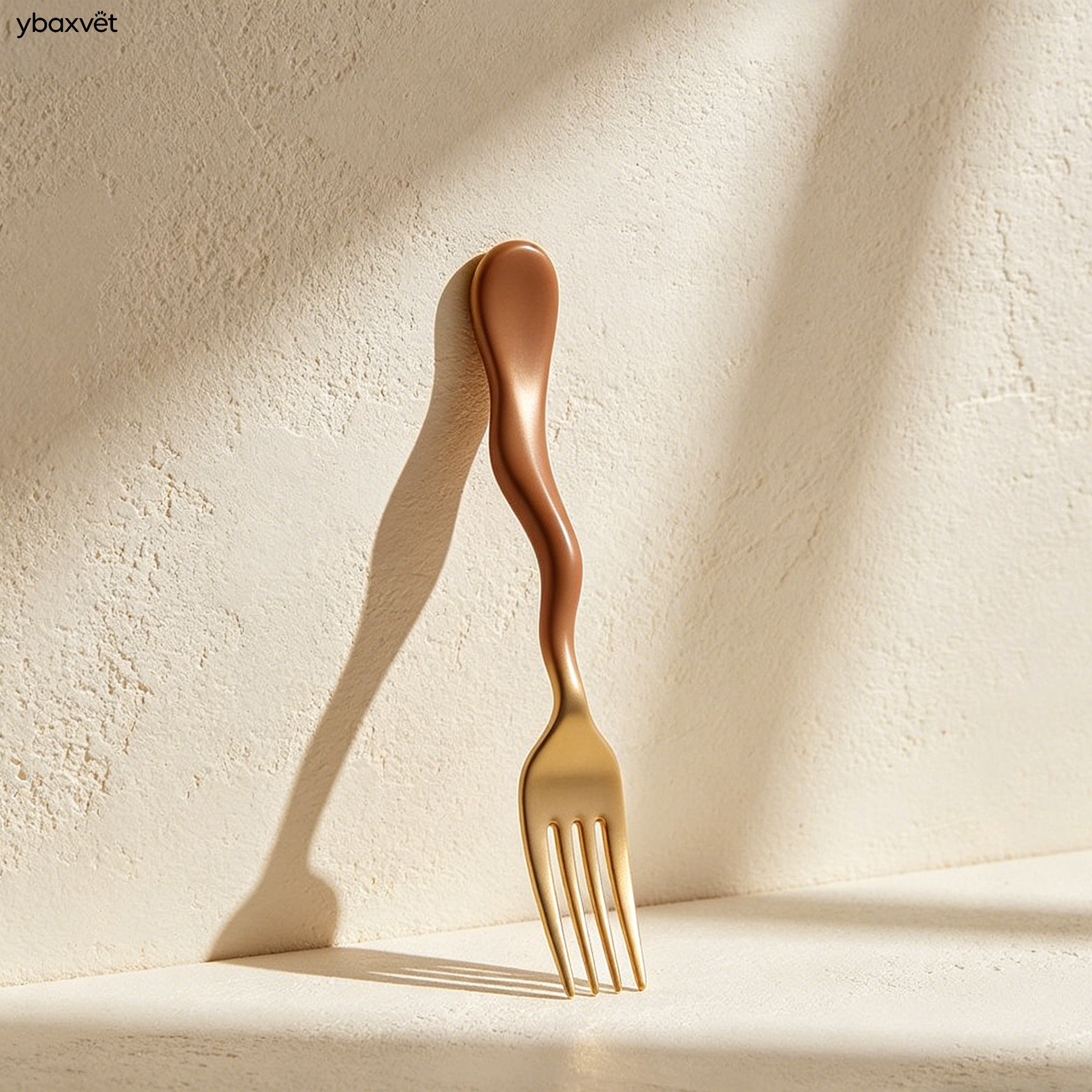 Wave-shaped dinner forks (10 pieces)