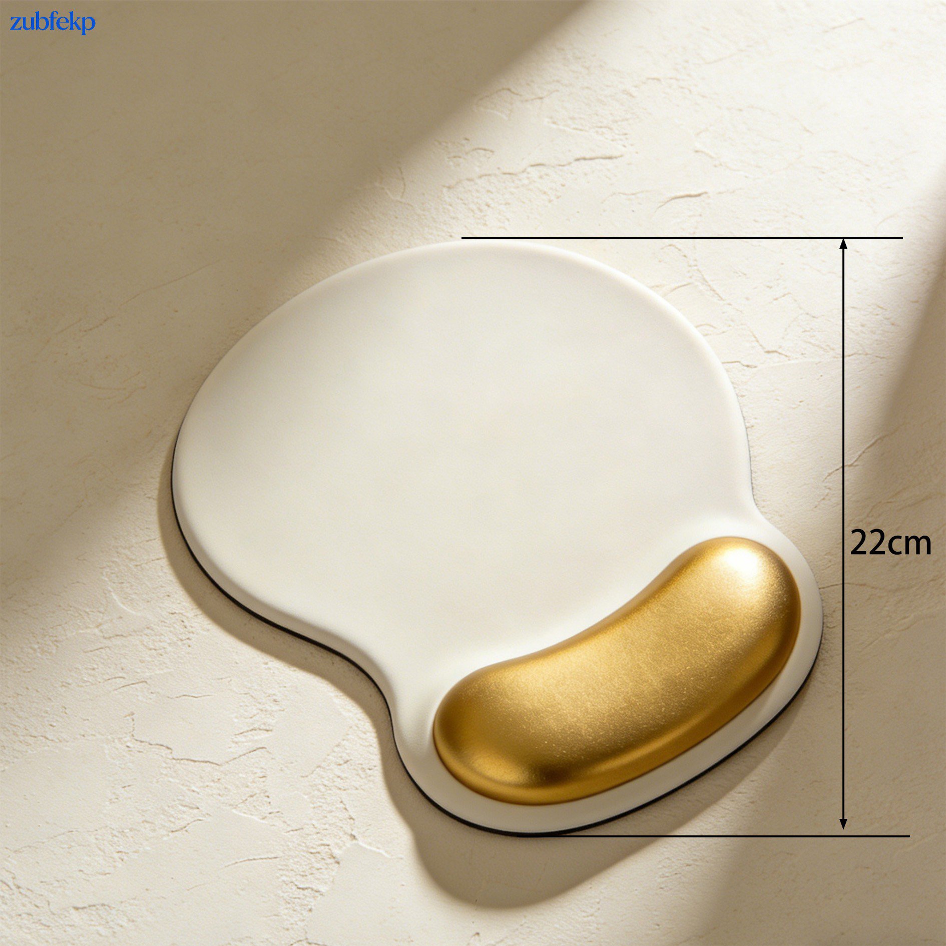 Non-slip base mouse pad with wrist cushion for optimal comfort