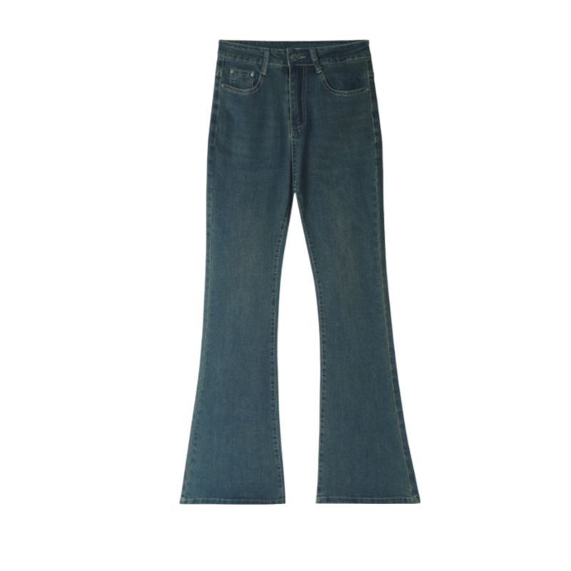 小さめハイウエストワイドジーンズ着用イメージ