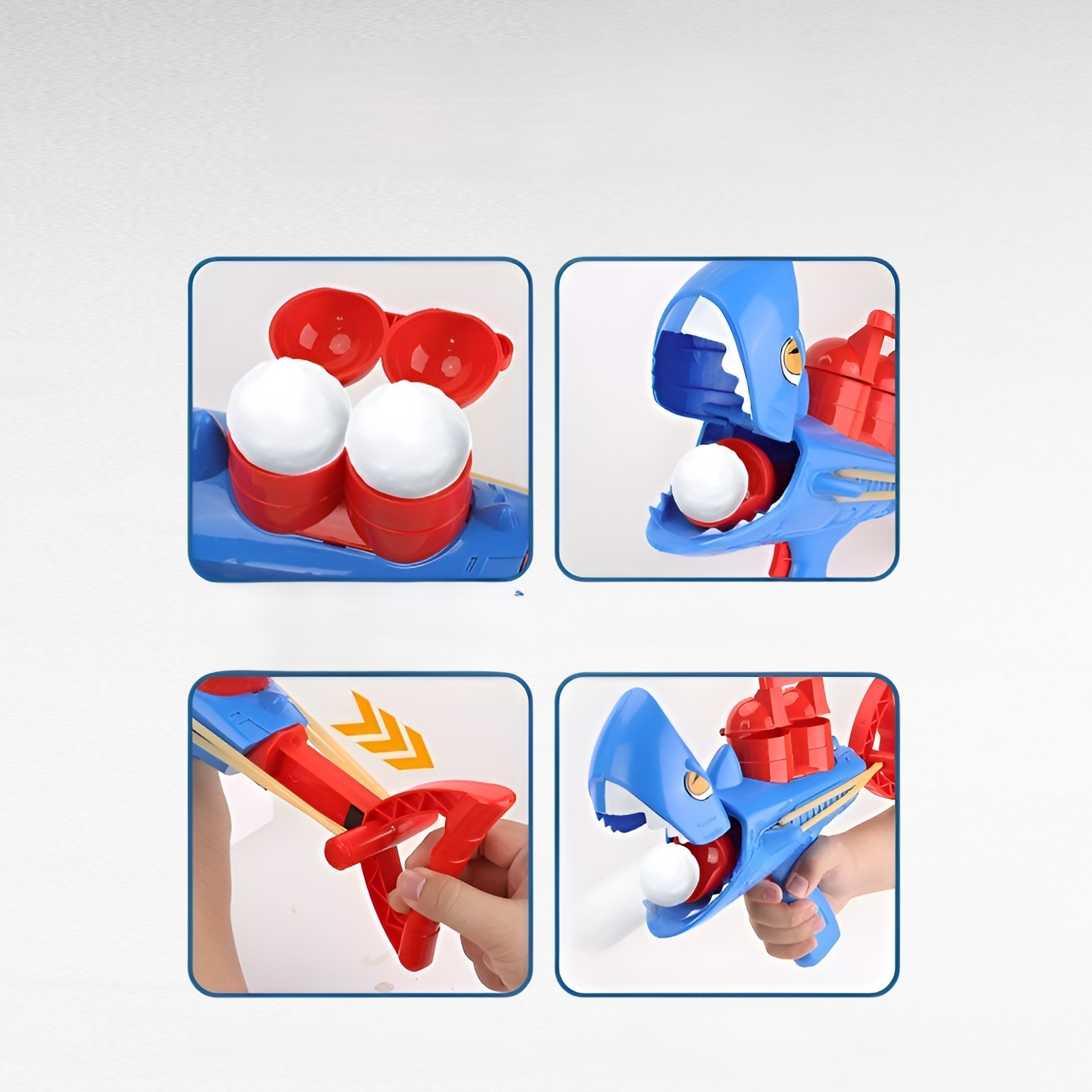 상어 모양의 눈덩이 발사기