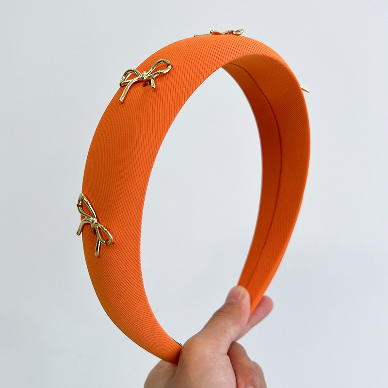 Solid color bow headband