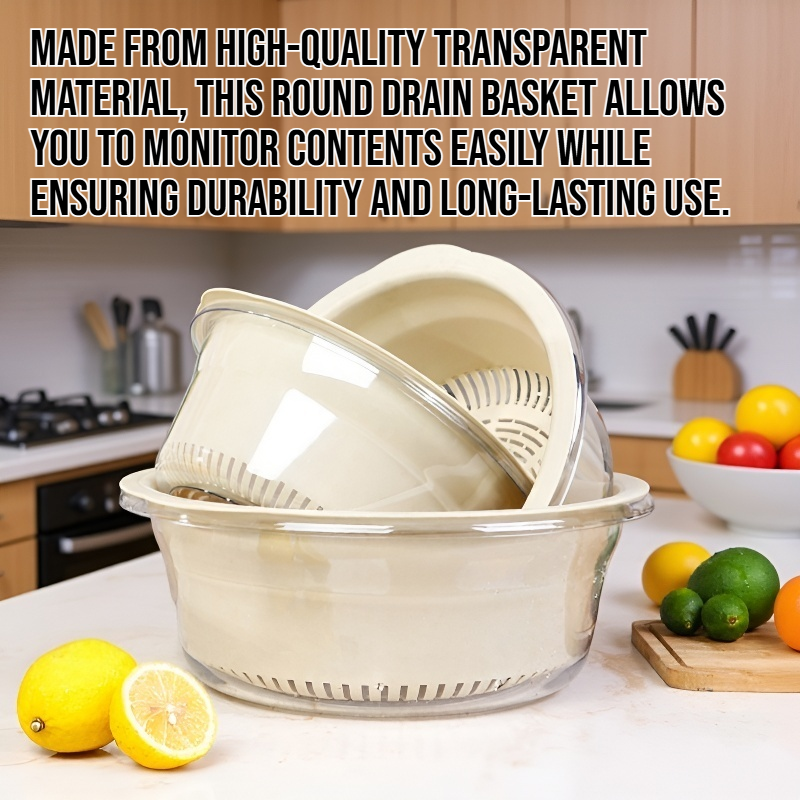 Transparent round drain basket