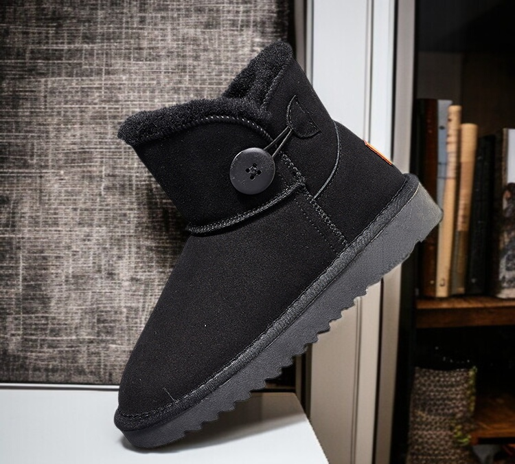 통굽 기모 면화 패션 여성 캐주얼 면화 여 스노우 부츠 기모 통굽 면화