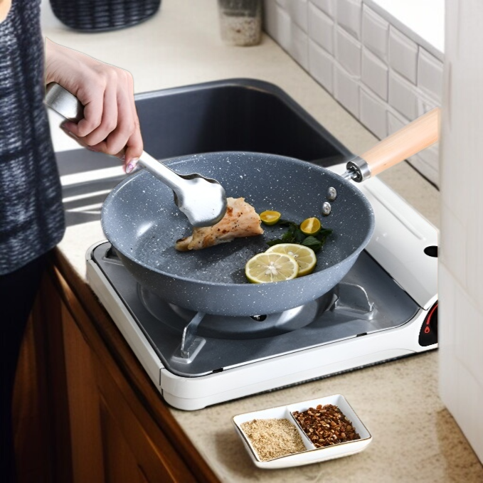 가정용 맥반석 프라이팬 스테이크 계란후라이팬 끈적임없음팬