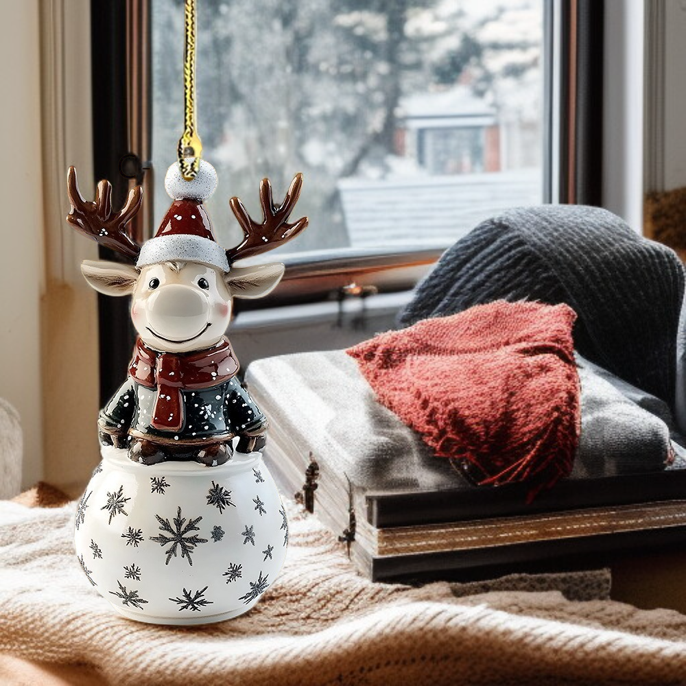 Weihnachts-Schlüsselanhänger Deko: Weihnachtsmann, Rentier, Schneemann  中文：圣诞钥匙扣装饰：圣诞老人、小鹿、雪人