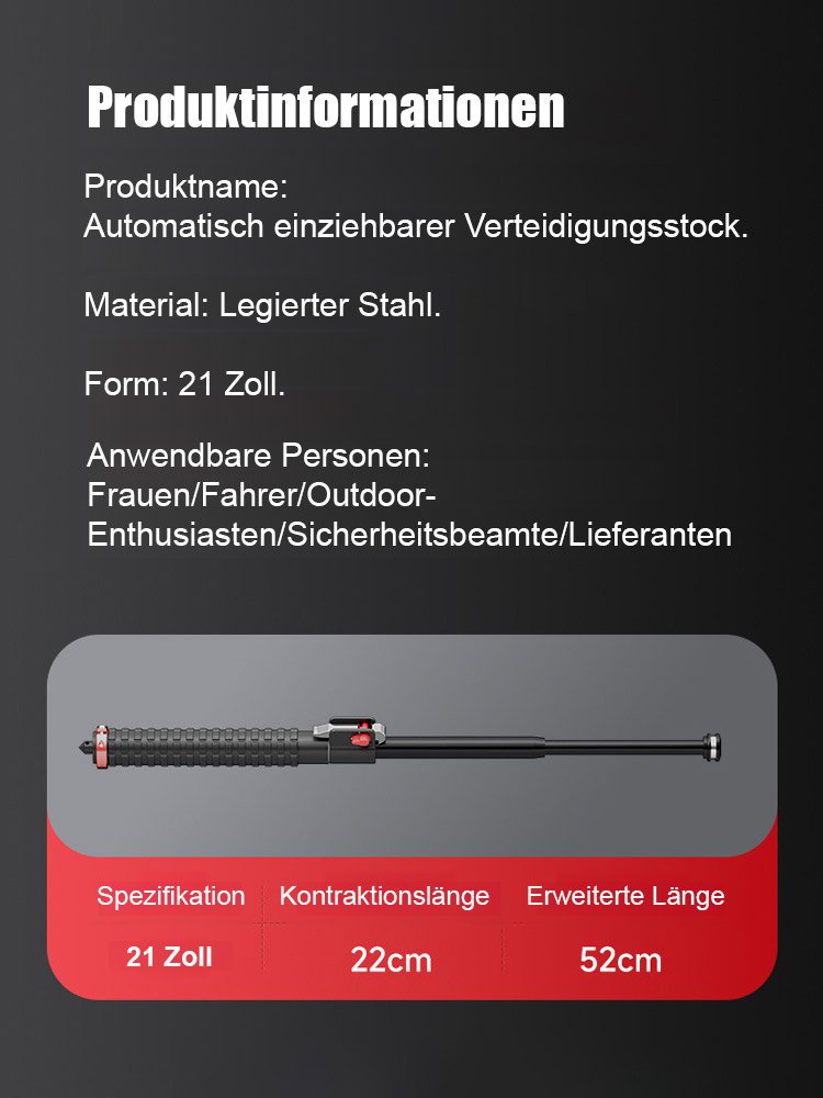 Teleskop-Schlagstock Wanderstock