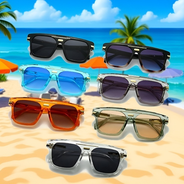 Retro sluneční brýle s velkým rámečkem pro městský styl 