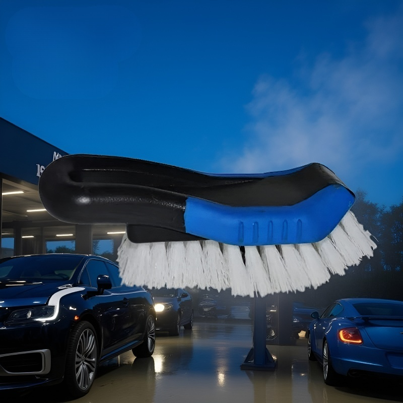 Car Mat and Tire Cleaning Brush - Detailed Cleaning Tool for Carpets, Wheels, and Motorcycles