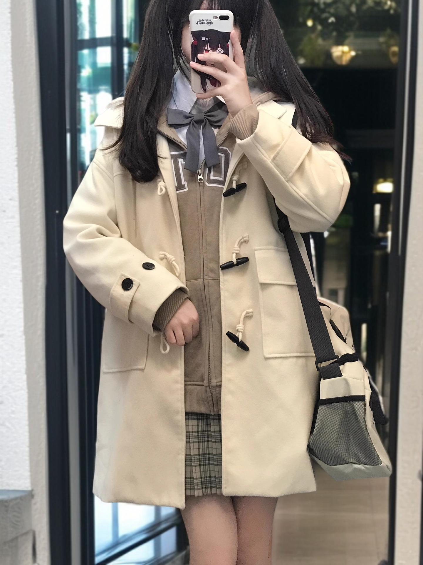 防寒性抜群のロングウールコート