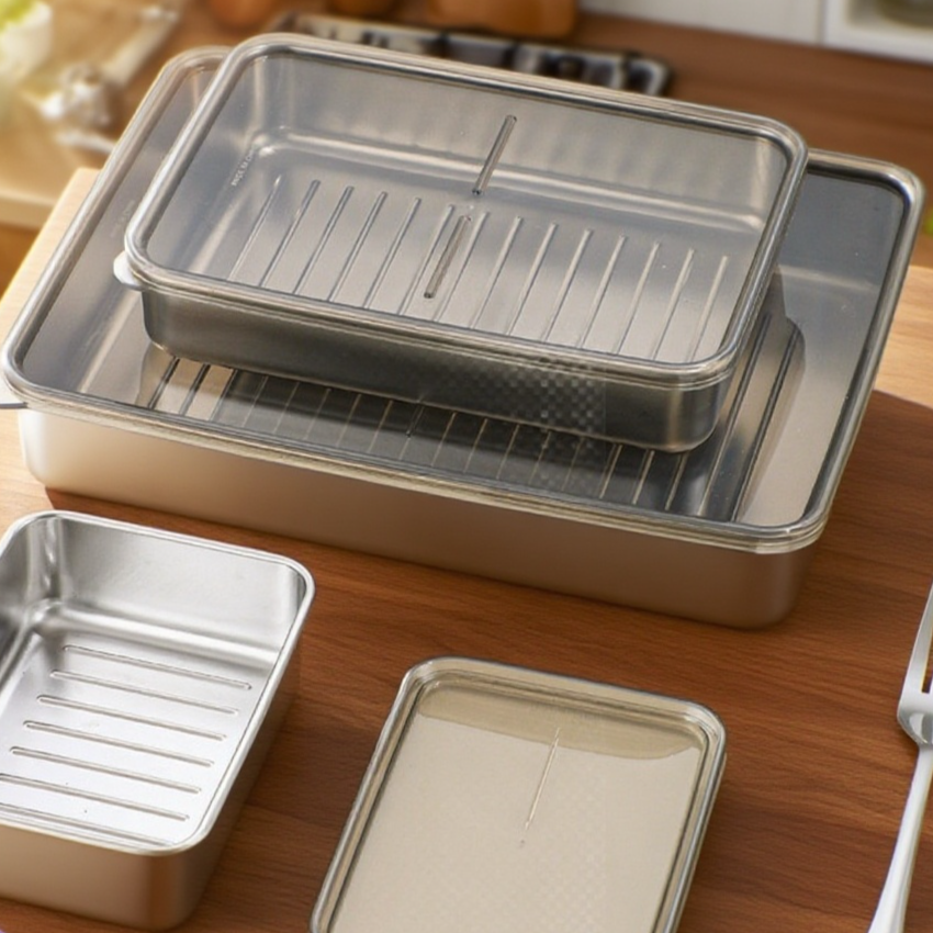 سميكة الفولاذ المقاوم للصدأ 304 حالة جديدة لحفظ