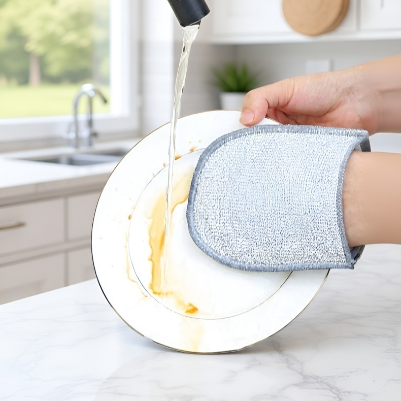 양면에 기름을 묻히지 않고 은사 장갑식 걸레