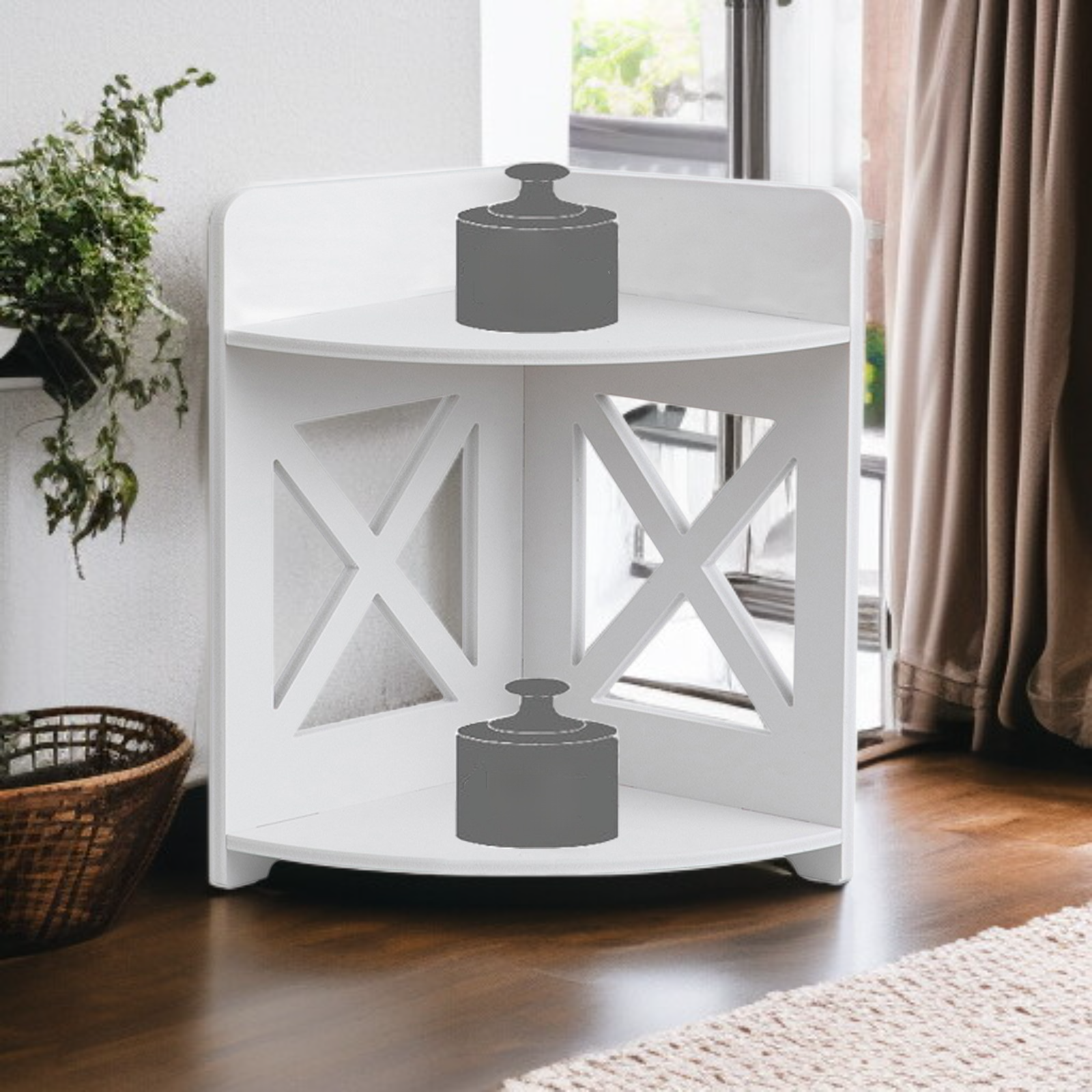 ชั้นวางของเข้ามุมสำหรับห้องน้ำและห้องต่าง ๆ ในบ้าน