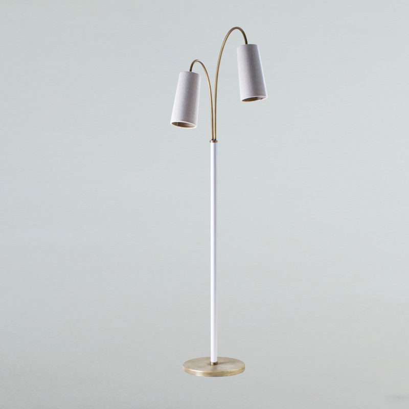 2灯式カーブフロアランプ