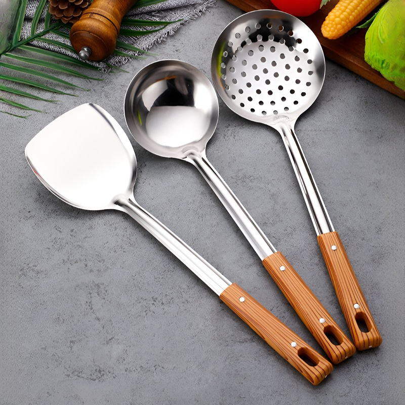 Juego de espátulas de cocina de acero inoxidable