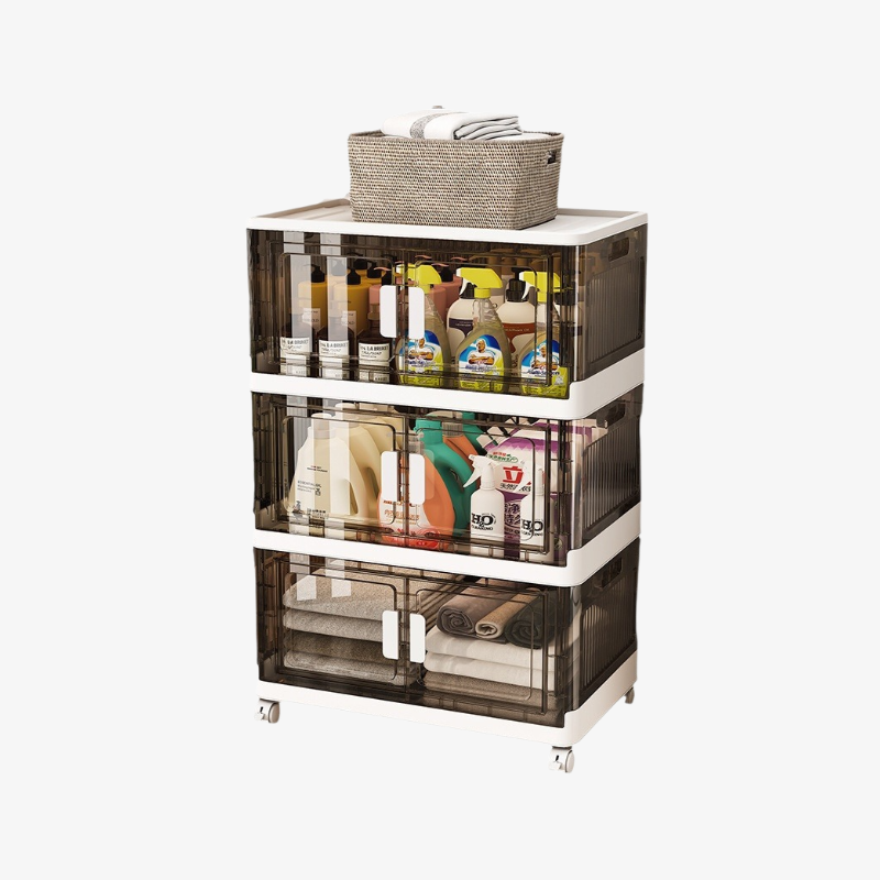 Cajonera de plástico para almacenamiento de snacks en el hogar