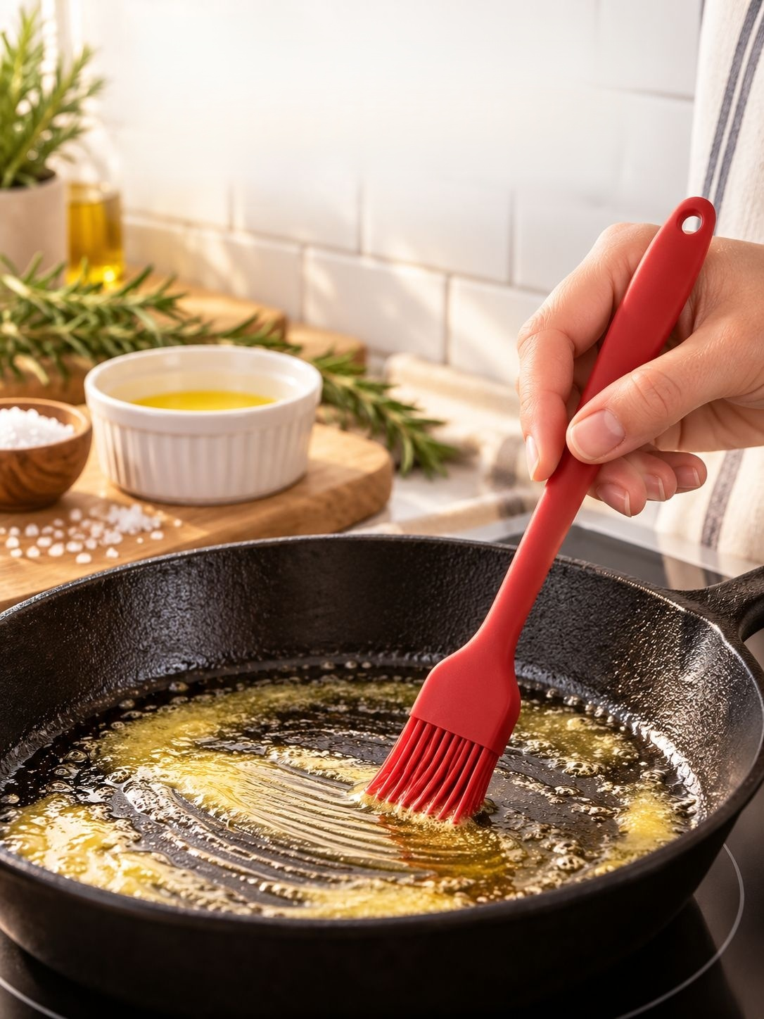 Spatule en silicone pour étaler la crème sur un gâteau