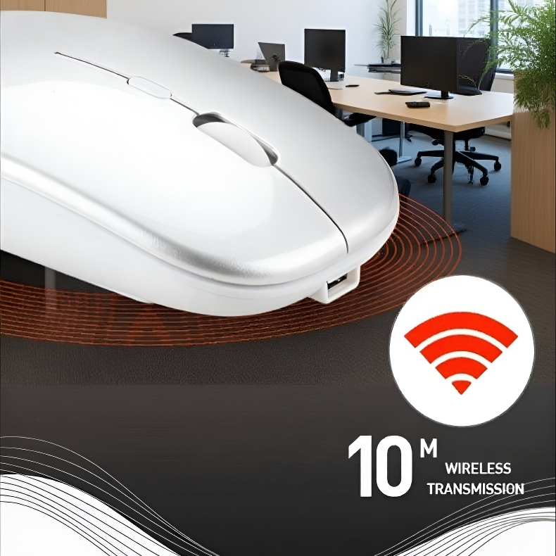 Silent click glowing mouse for professional workspaces