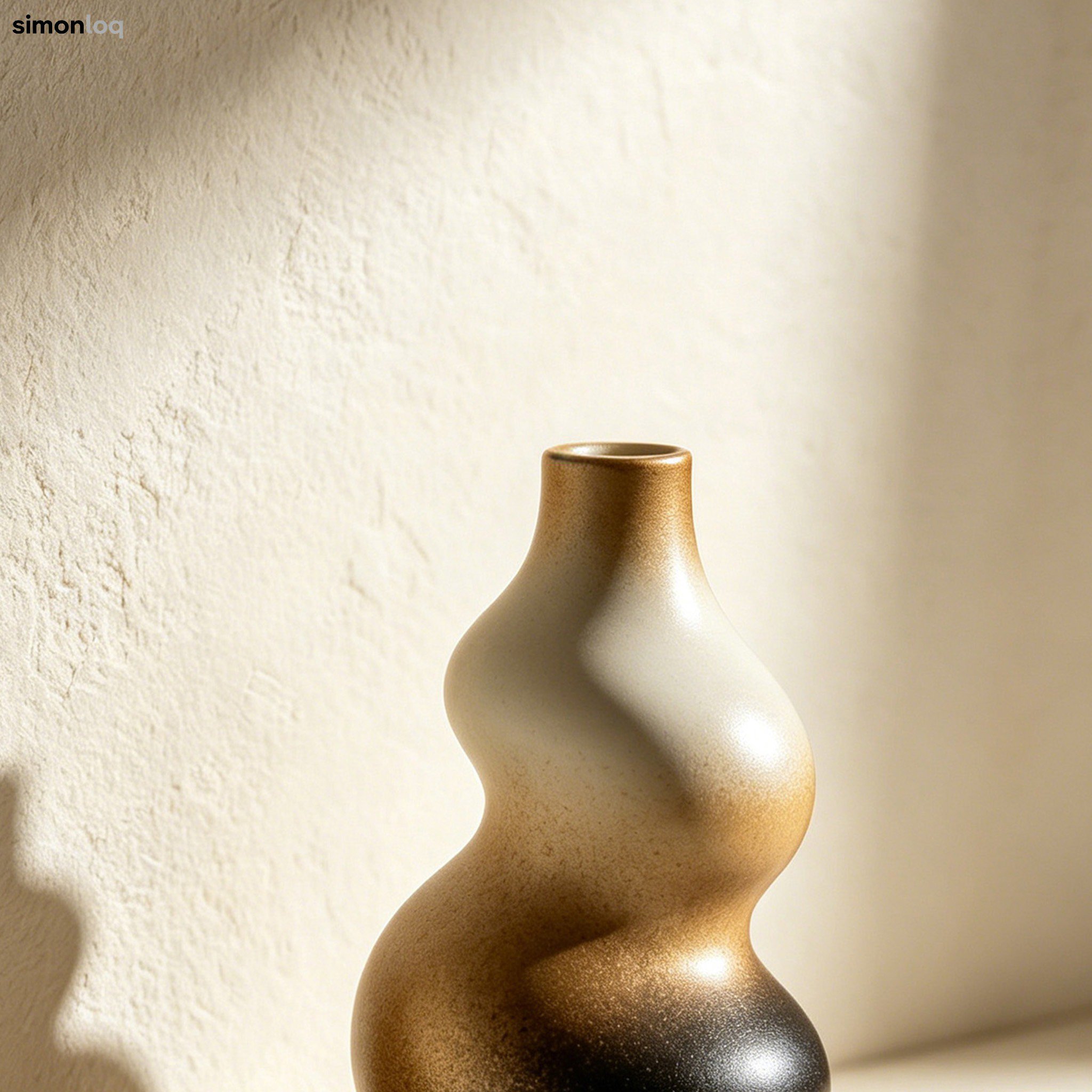 ひょうたん型のグラデーションセラミック花瓶