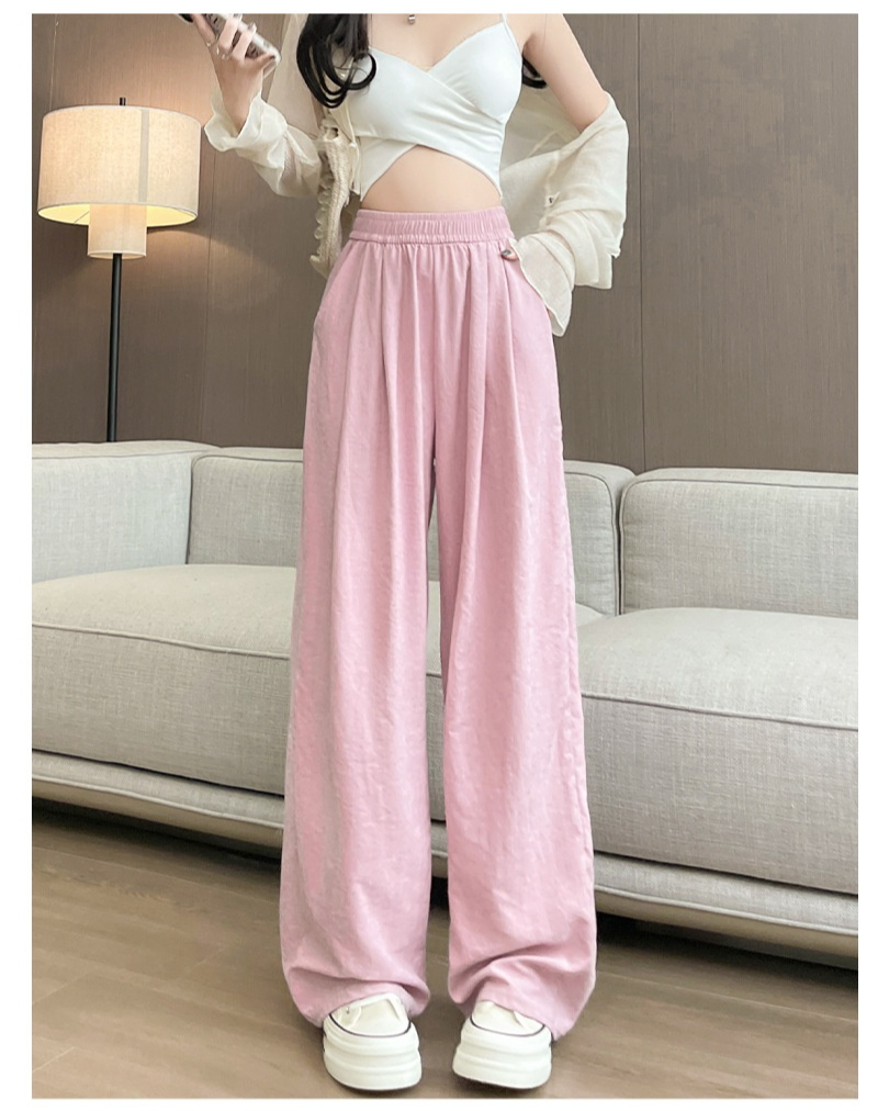 クリームムースヤマモトブランドのロゴ入りパンツディテール