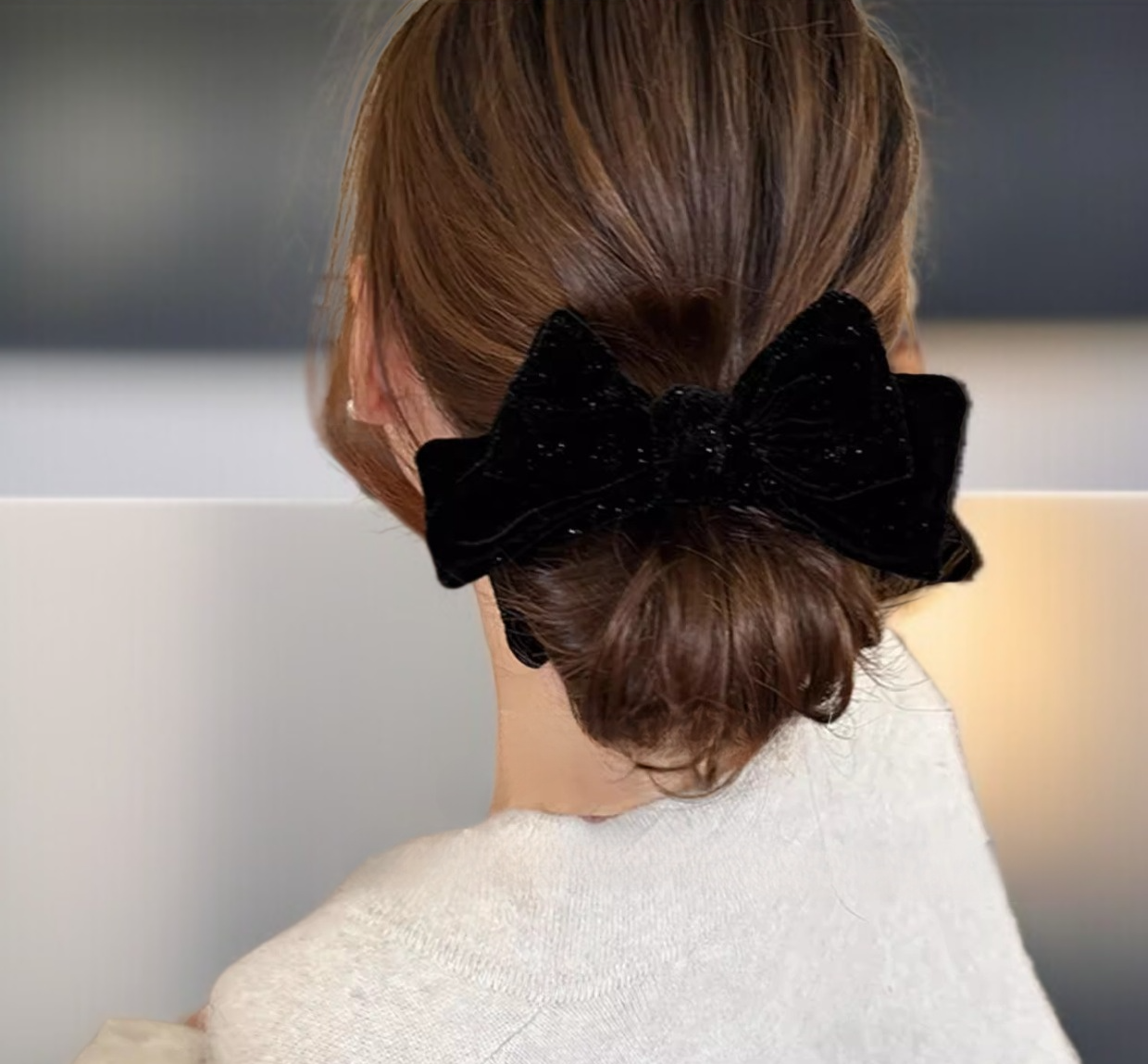 Elegant velvet bow hair accessory for women