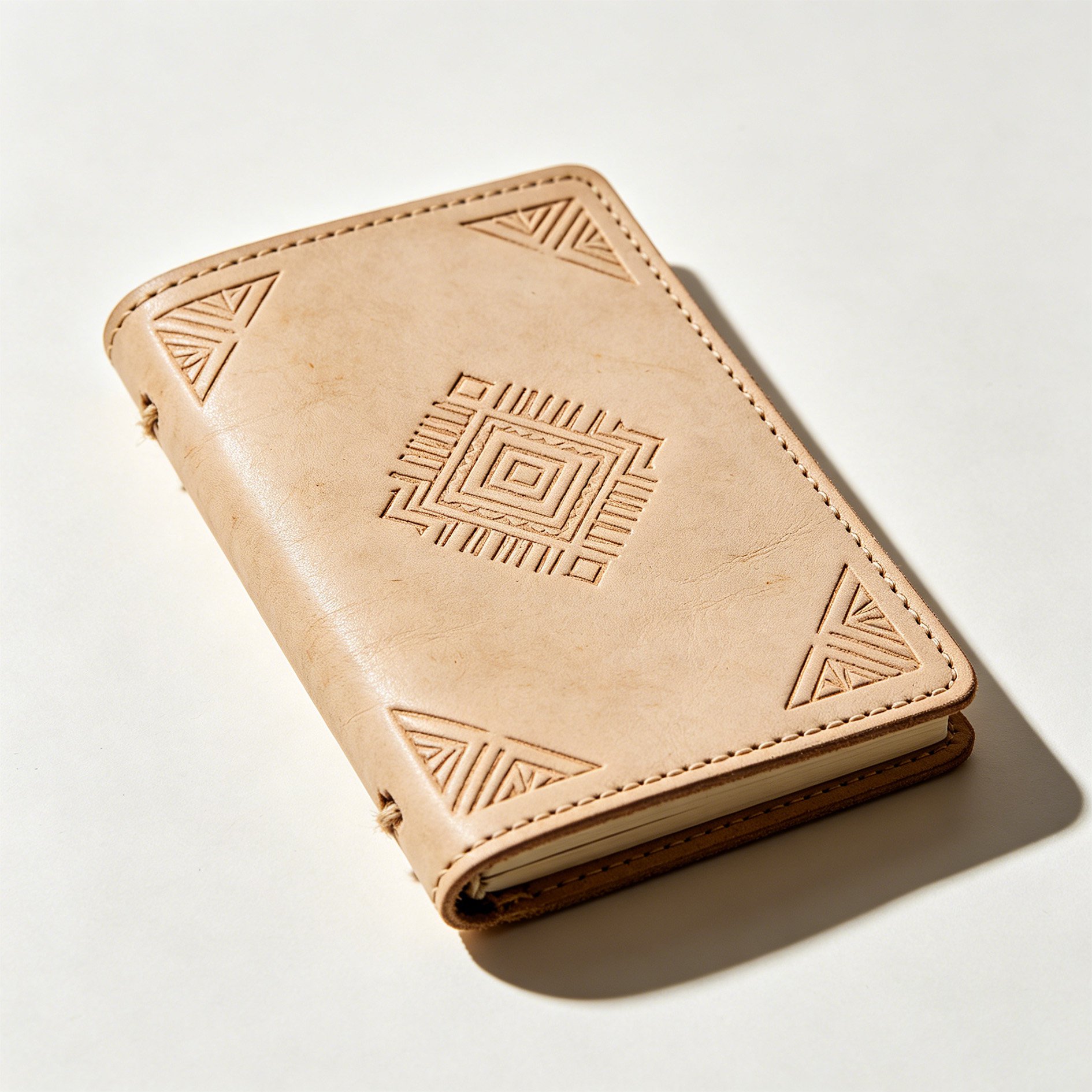 Cuaderno de cuero hecho a mano