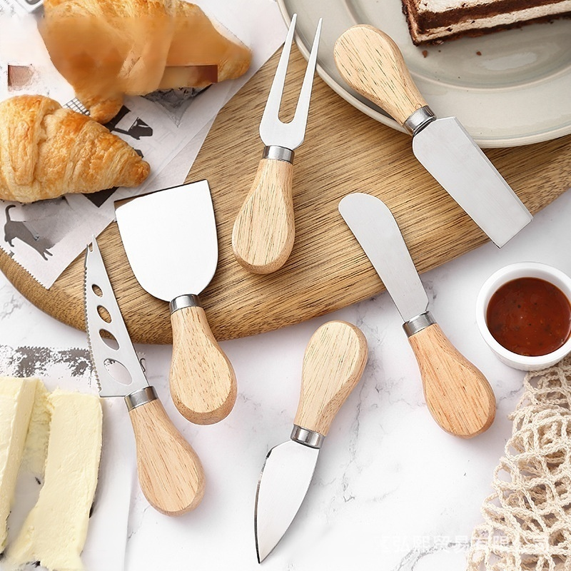 木製ハンドルのバターナイフセット