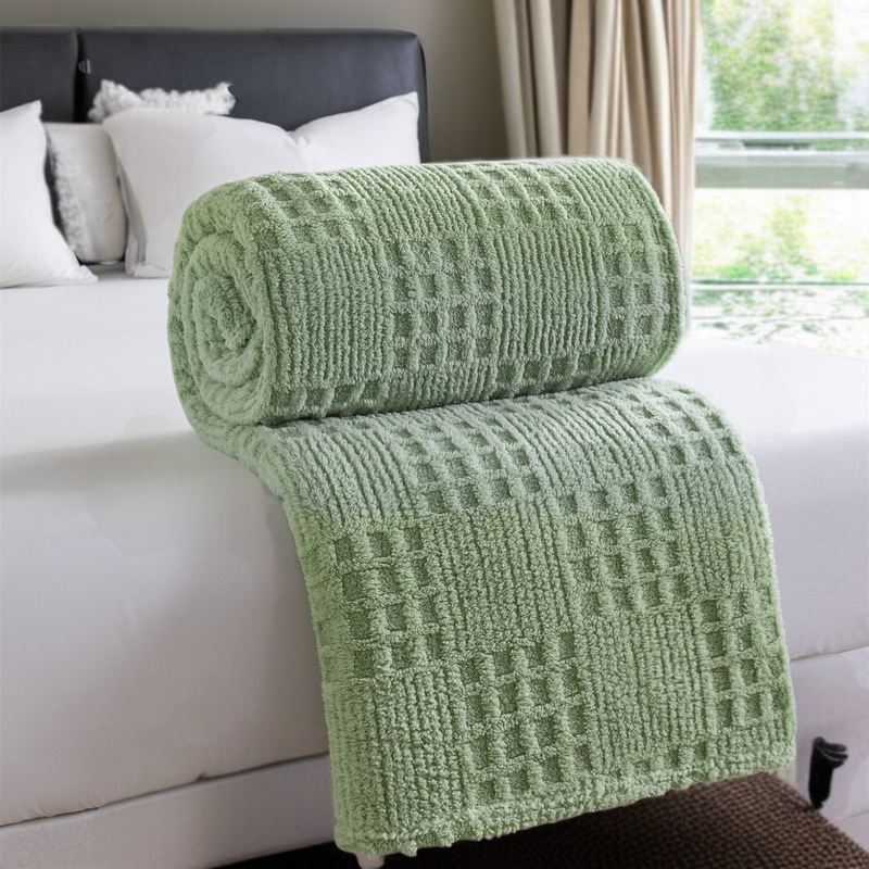 Meleg, párnázott plüss takaró, vastagított otthoni takaró