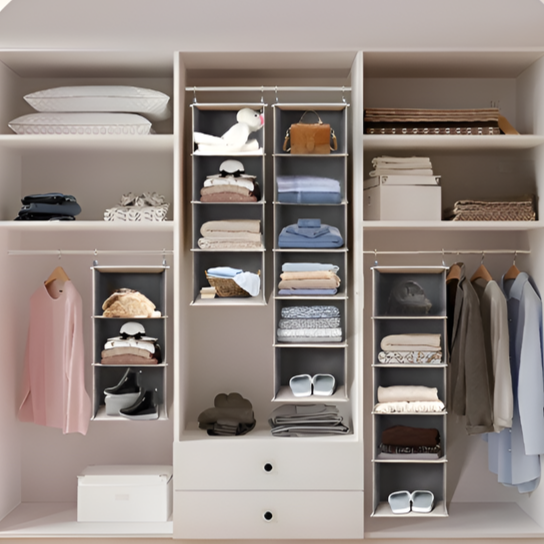 多機能ワードローブ吊り下げ収納バッグの全体画像