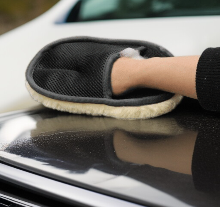 양털 소재로 제작된 차량용 세차 미용장갑