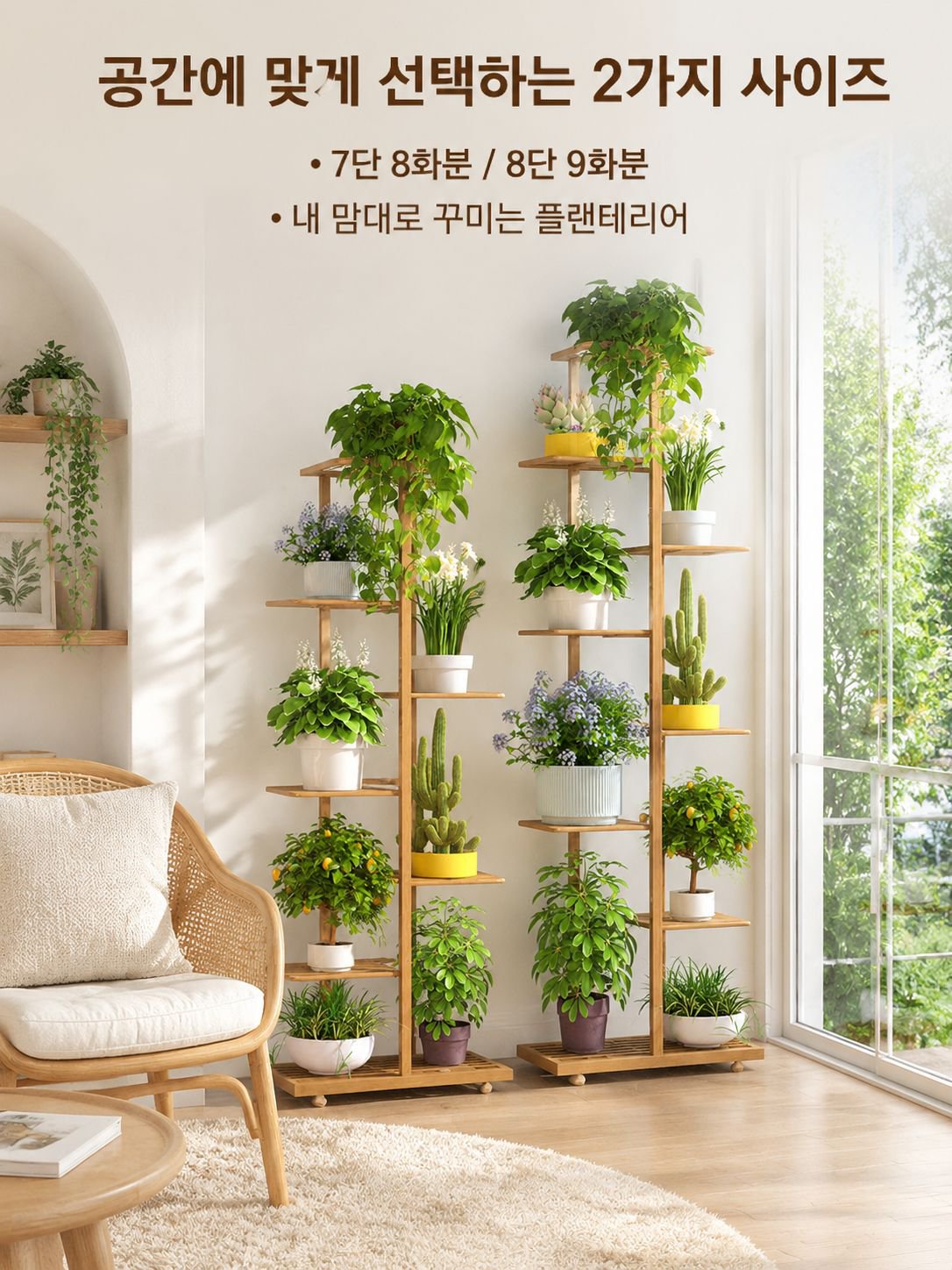 조립이 쉬운 실내 선반