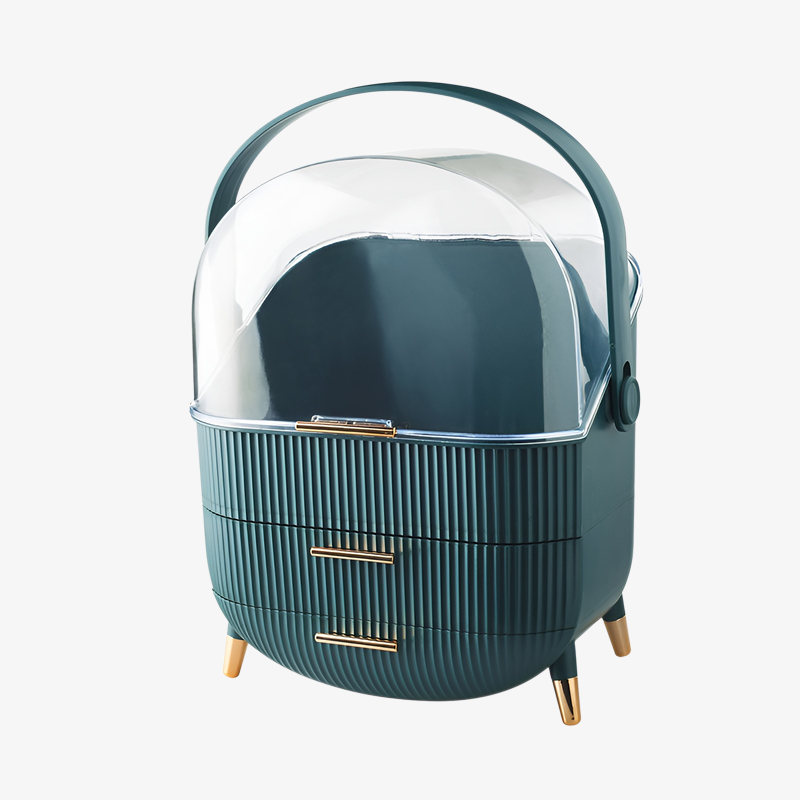 Large Capacity Dustproof Waterproof Makeup Storage Box with Lid