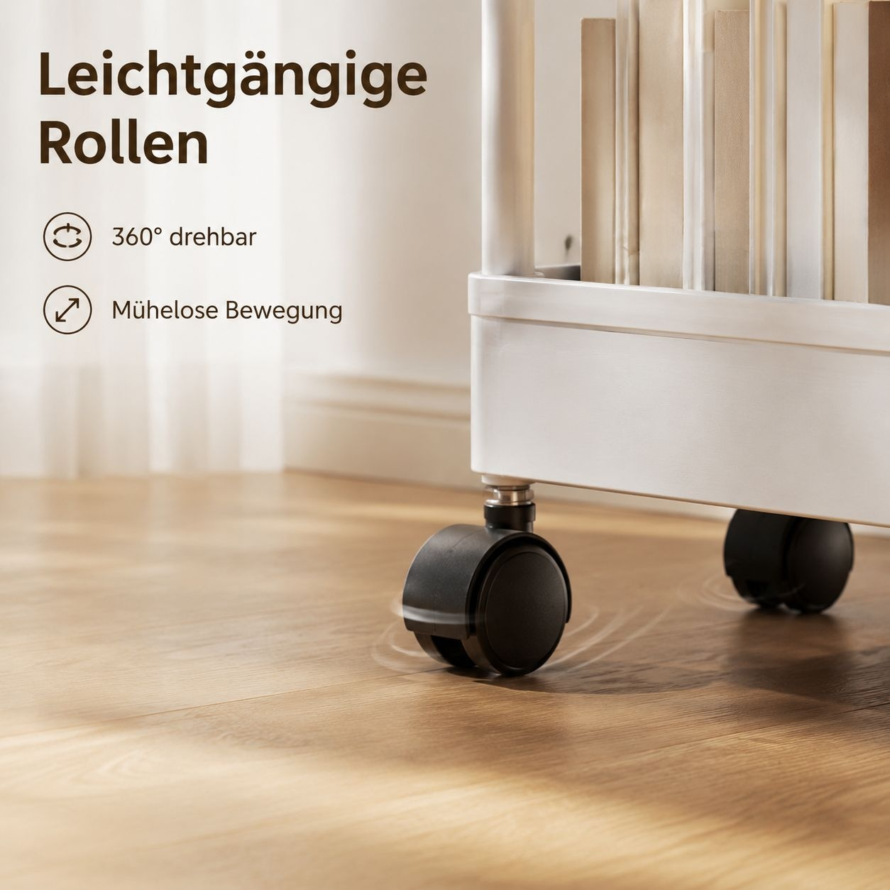 Mehrstöckiges Aufbewahrungsregal mit Trolleyfunktion für Zuhause