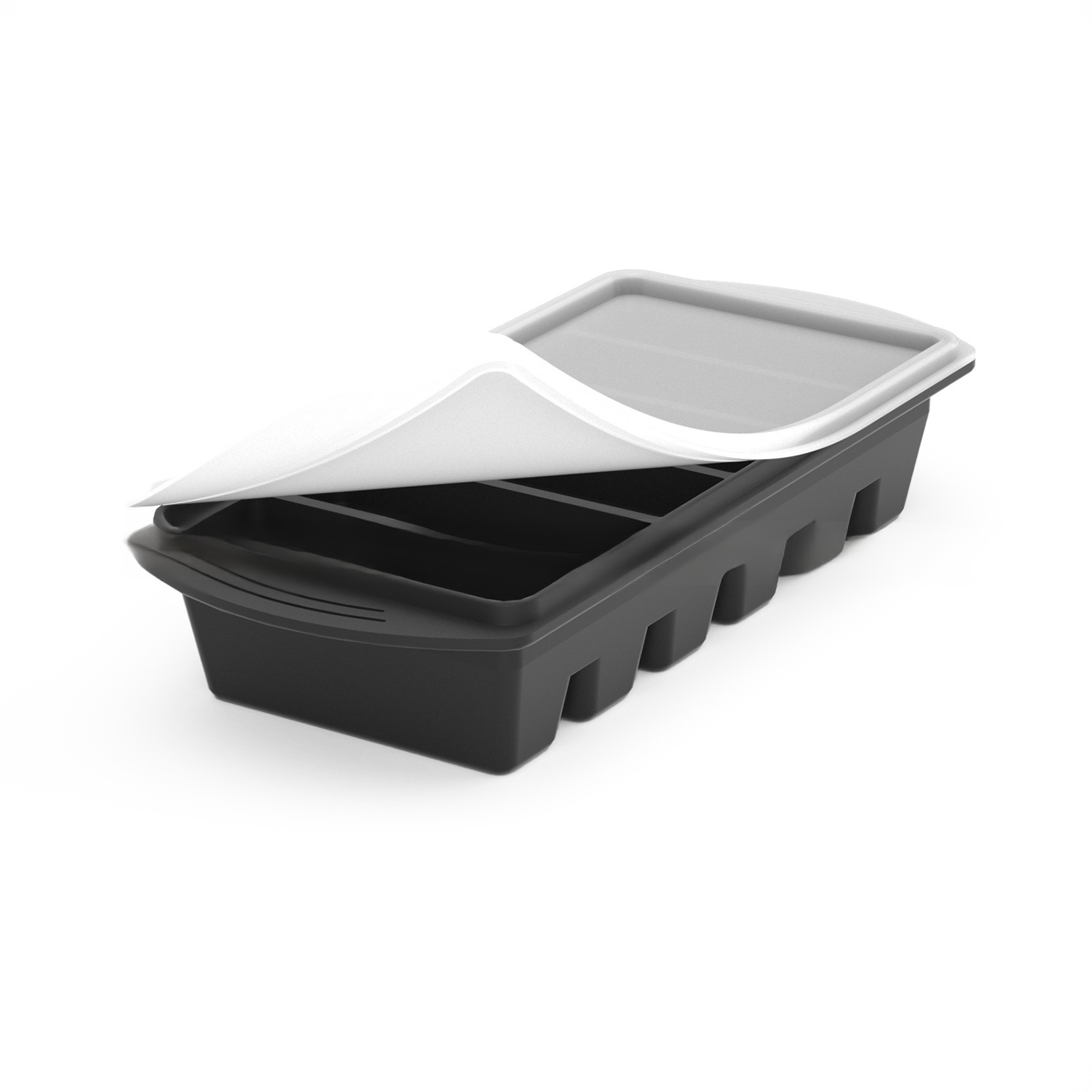 Household 4-Grid Ice Cube Tray with Lid