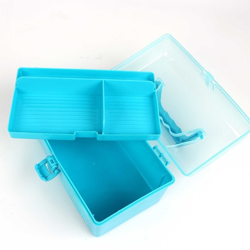 Plastic double-layer medicine storage box