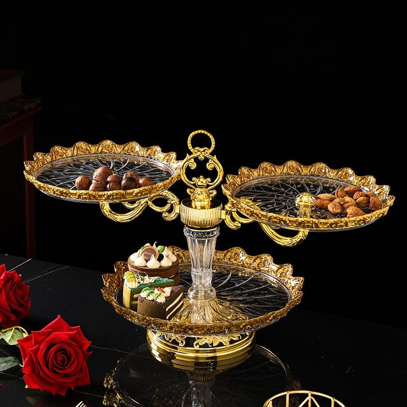 Luxury Gold-painted Dessert Plate for Afternoon Tea