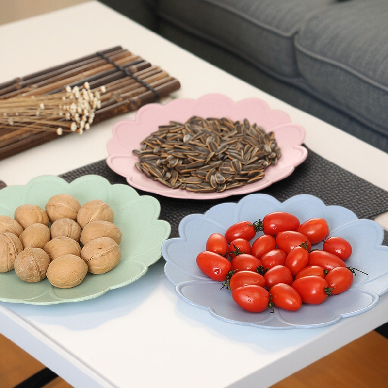 아름답고 실용적인 밀짚 과일바구니 거실 장식 과일접시