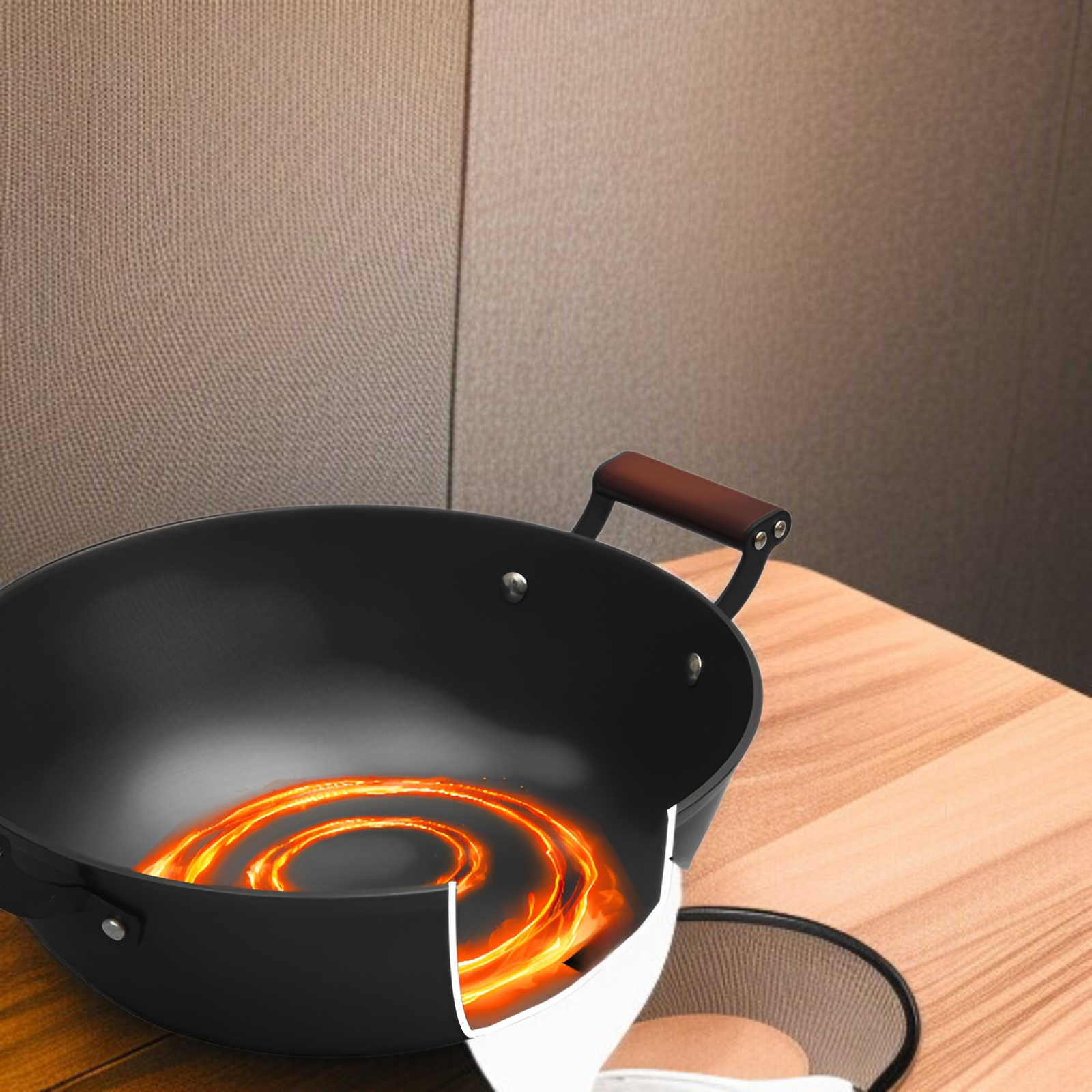 コーティングされていない鍋シチューポット家庭用ノンスティック調理鍋錆びないスープポット両耳スープポットシチューポット