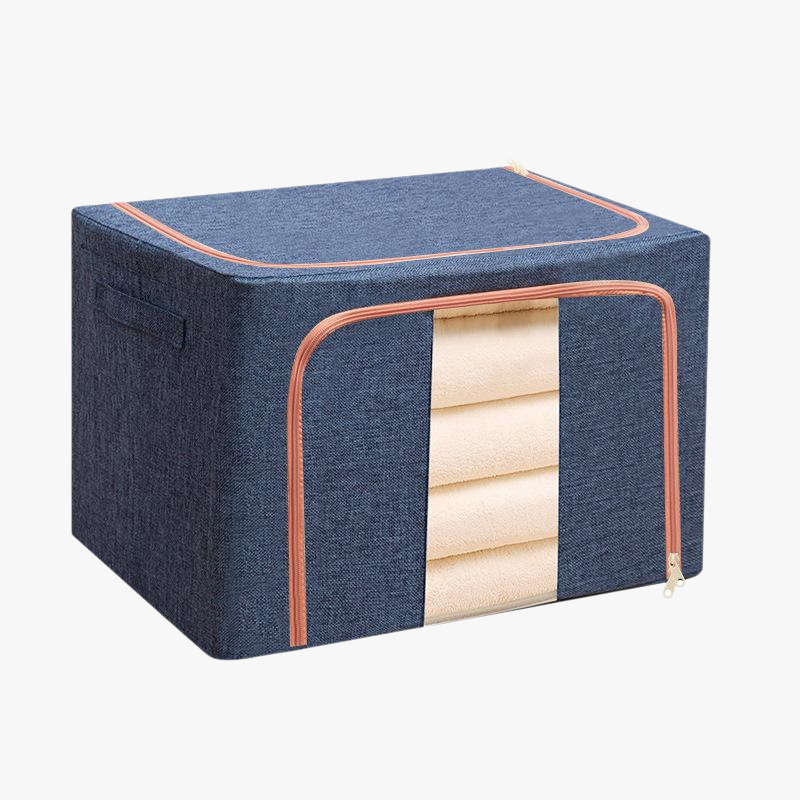Large-capacity folding and organizing cotton and linen storage box, household-specific storage box f
