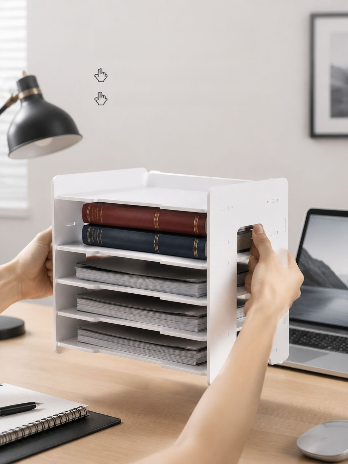 Étagère de rangement élégante adaptée à tout bureau