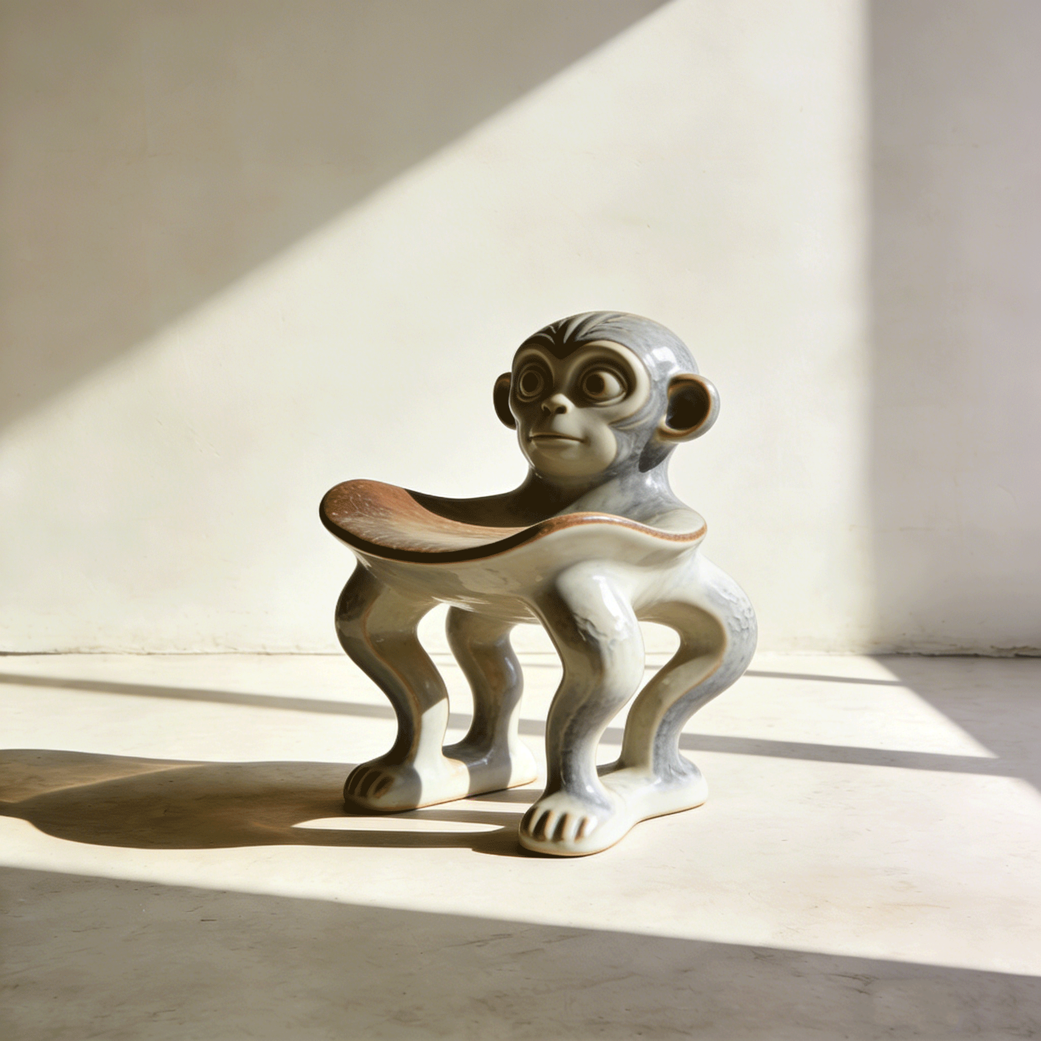 ของตกแต่งโต๊ะเก็บของรูปทรงลิง ดีไซน์สร้างสรรค์ (แพ็คคู่)