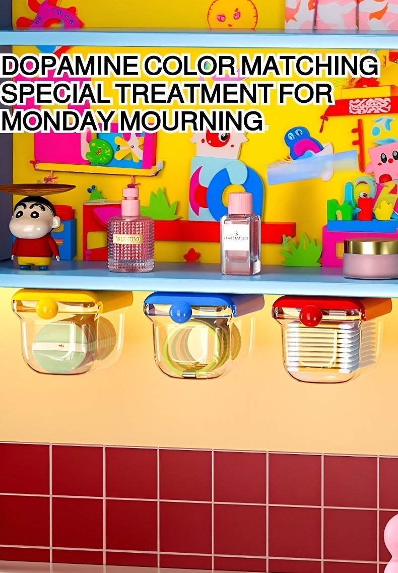 Dopamine Color Multi-Drawer Storage Box Organizer on desk