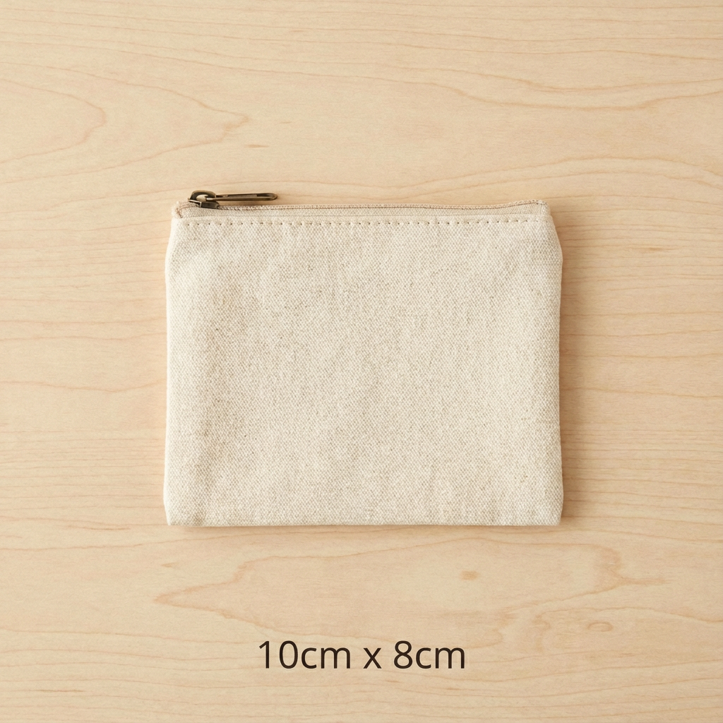  กระเป๋าใส่เหรียญผ้าแคนวาส