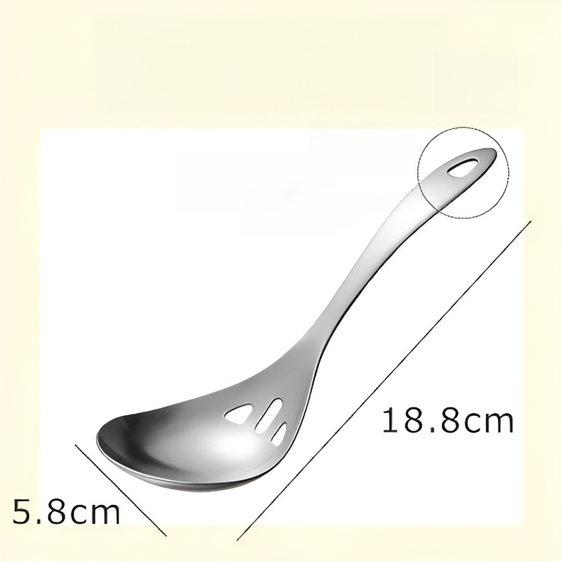 ช้อนซุปและตะแกรงกรองทำจากสแตนเลส