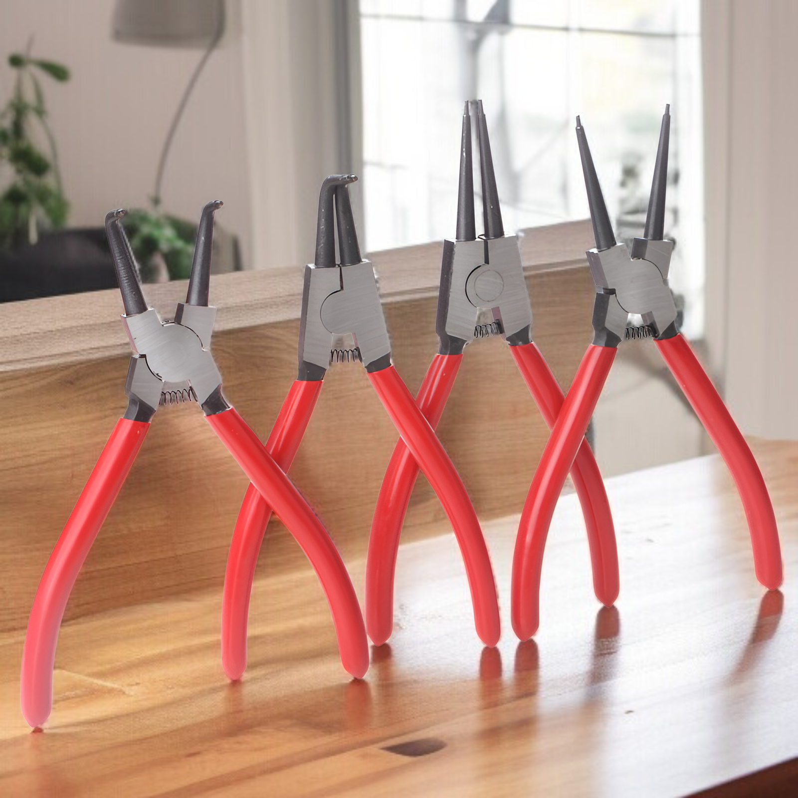 サークリッププライヤー、イエロープライヤー、手工具、インナーストレート、アウターストレート、インナーベンド、アウターベンド、止め輪プライヤー