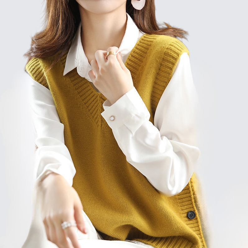 無袖針織上衣馬甲